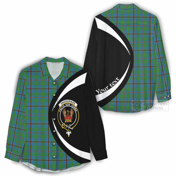 Snodgrass Tartan Women's Casual Shirt with Family Crest Circle Style