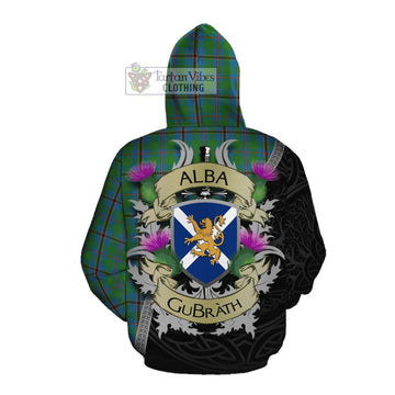 Snodgrass Tartan Family Crest Cotton Hoodie Lion Rampant Royal Thistle Shield Celtic Inspired Pullover Hoodie - Tartan Vibes Clothing