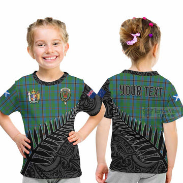 Snodgrass Crest Tartan Kid T-Shirt with New Zealand Silver Fern Half Style