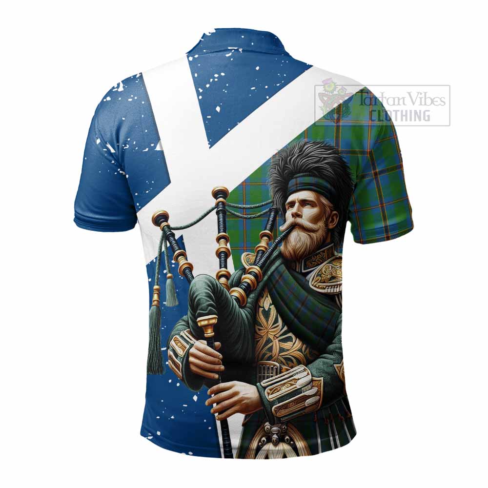 Tartan Vibes Clothing Snodgrass Tartan Polo Shirt with Family Crest Scottish Bagpiper Vibes