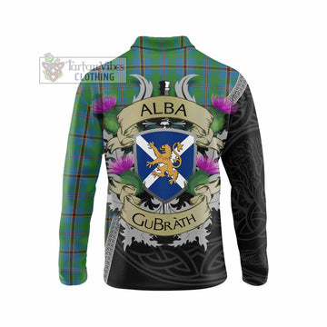 Snodgrass Tartan Family Crest Long Sleeve Polo Shirt Lion Rampant Royal Thistle Shield Celtic Inspired - Tartan Vibes Clothing