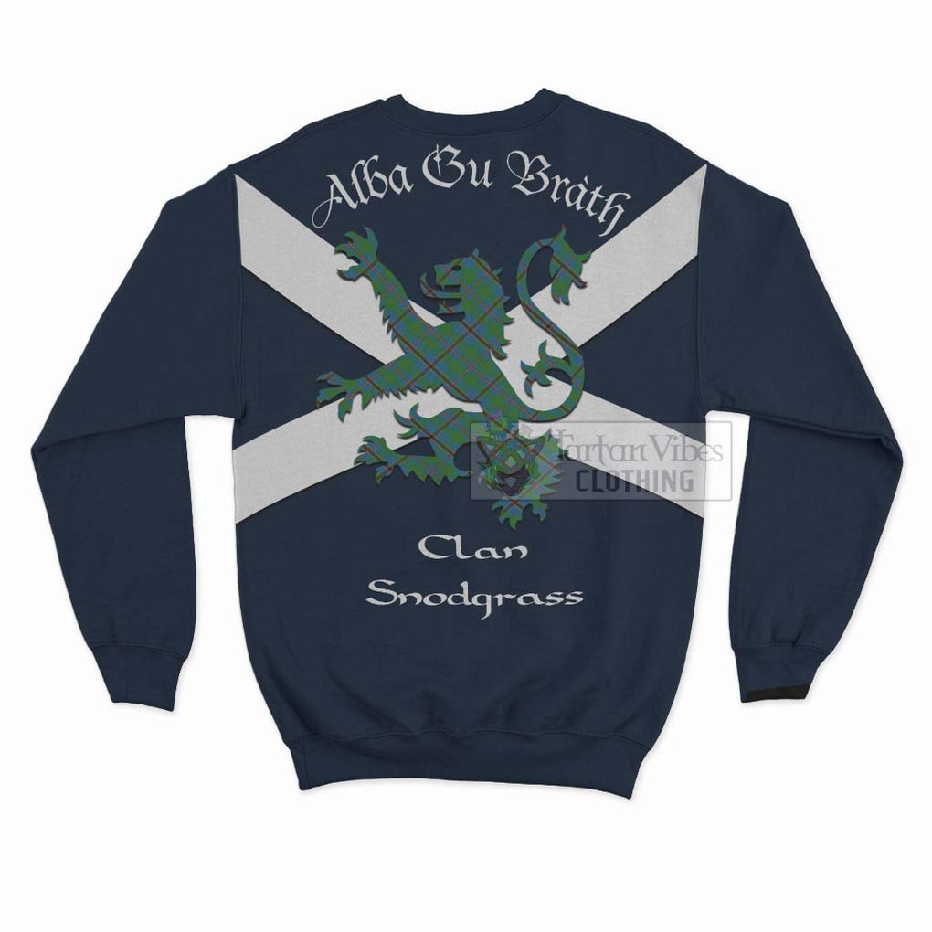 Tartan Vibes Clothing Snodgrass Tartan Lion Rampant Sweatshirt – Proudly Display Your Heritage with Alba Gu Brath and Clan Name