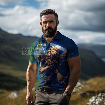 Snodgrass Tartan Family Crest Men's Polo Shirt with Scottish Majestic Lion - Tartan Vibes Clothing