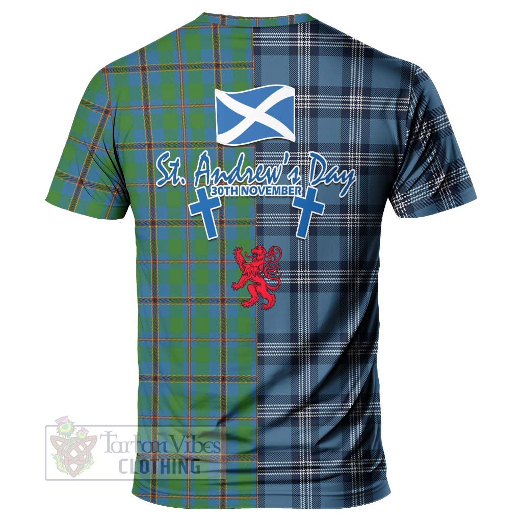 Tartan Vibes Clothing Snodgrass Tartan T-Shirt Happy St. Andrew's Day Half Tartan Style