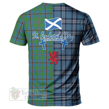 Snodgrass Tartan T-Shirt Happy St. Andrew's Day Half Tartan Style