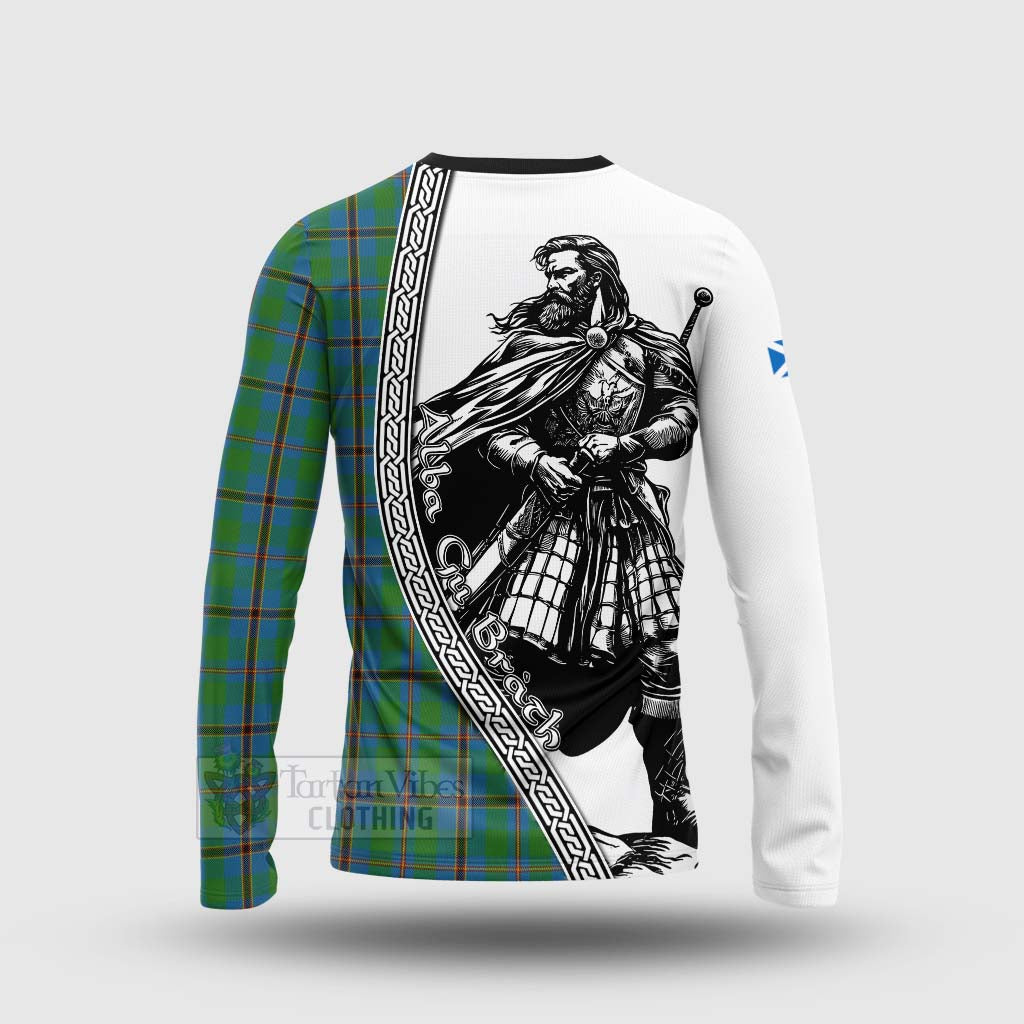 Tartan Vibes Clothing Snodgrass Tartan Clan Crest Long Sleeve T-Shirt with Highlander Warrior Celtic Style