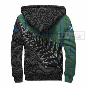 Snodgrass Crest Tartan Sherpa Hoodie with New Zealand Silver Fern Half Style