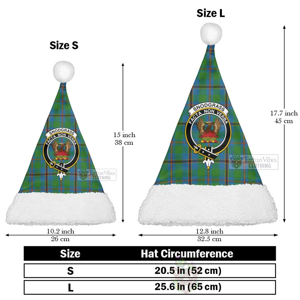 Tartan Vibes Clothing Snodgrass Tartan Christmas Santa Hats with Family Crest