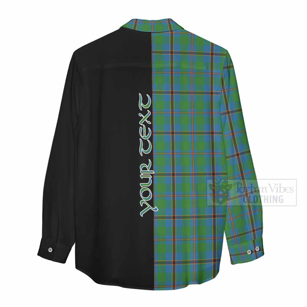 Tartan Vibes Clothing Snodgrass Tartan Women's Casual Shirt with Family Crest and Half Of Me Style