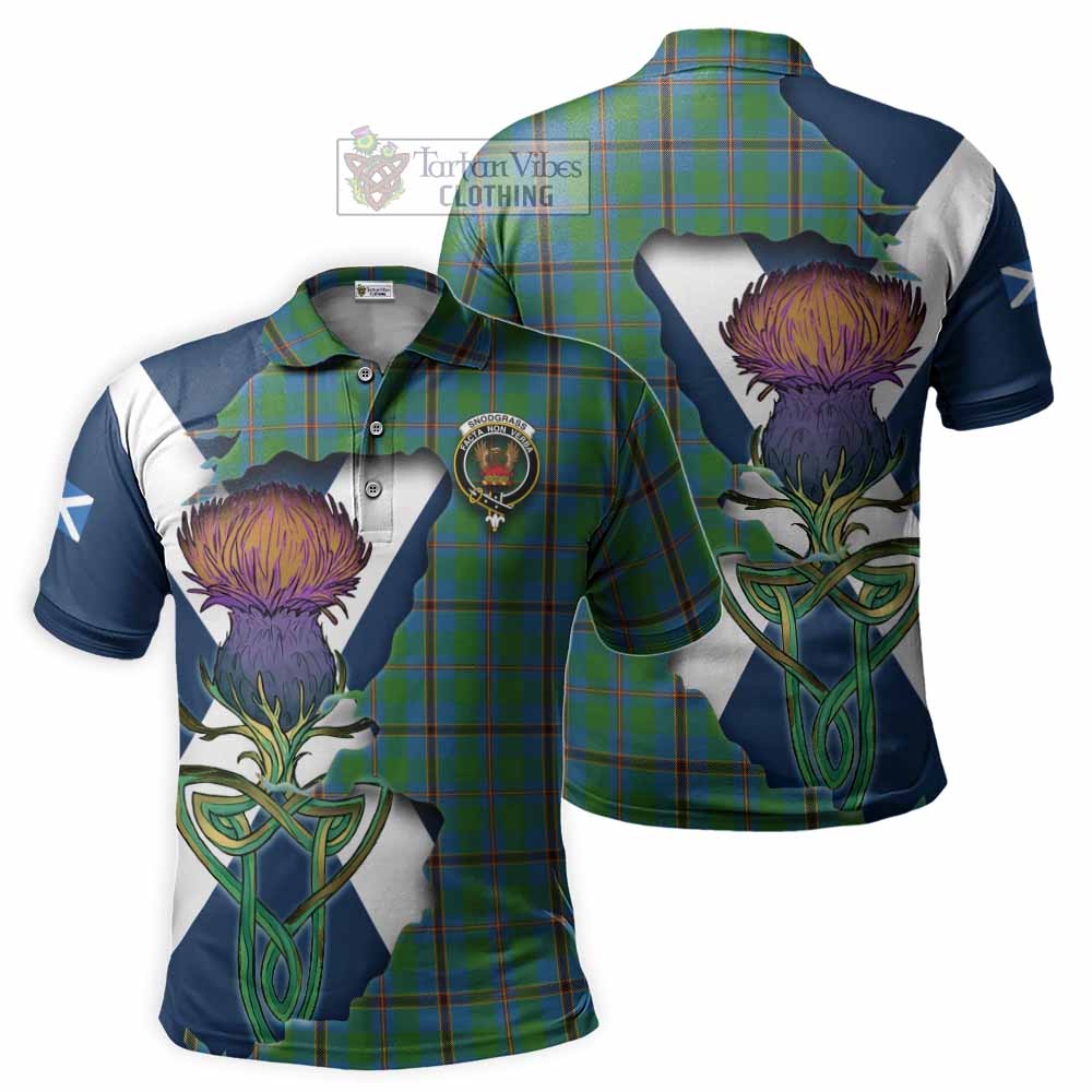 Snodgrass Tartan Family Crest Polo Shirt Scottish Thistle Celtic Inspired - Tartan Vibes Clothing