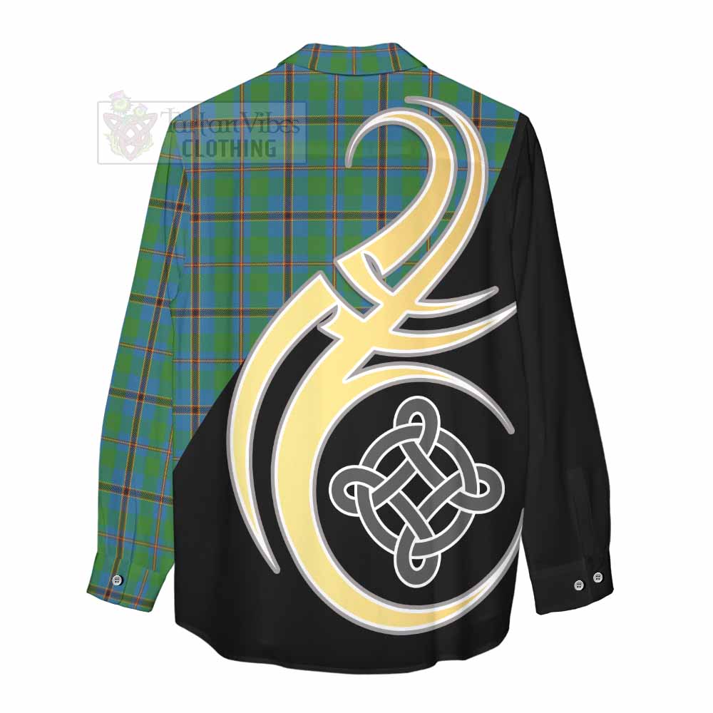 Tartan Vibes Clothing Snodgrass Tartan Women's Casual Shirt with Family Crest and Celtic Symbol Style