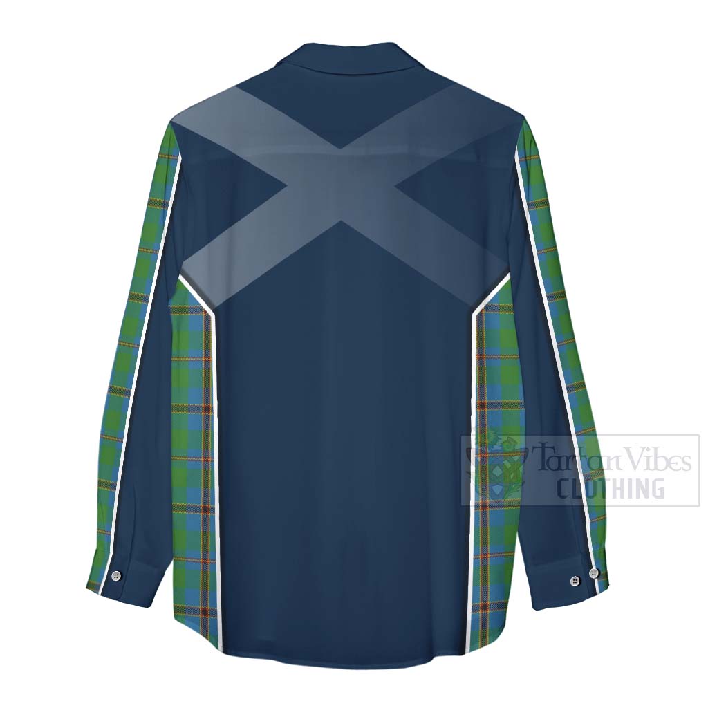 Tartan Vibes Clothing Snodgrass Tartan Women's Casual Shirt with Family Crest and Scottish Thistle Vibes Sport Style