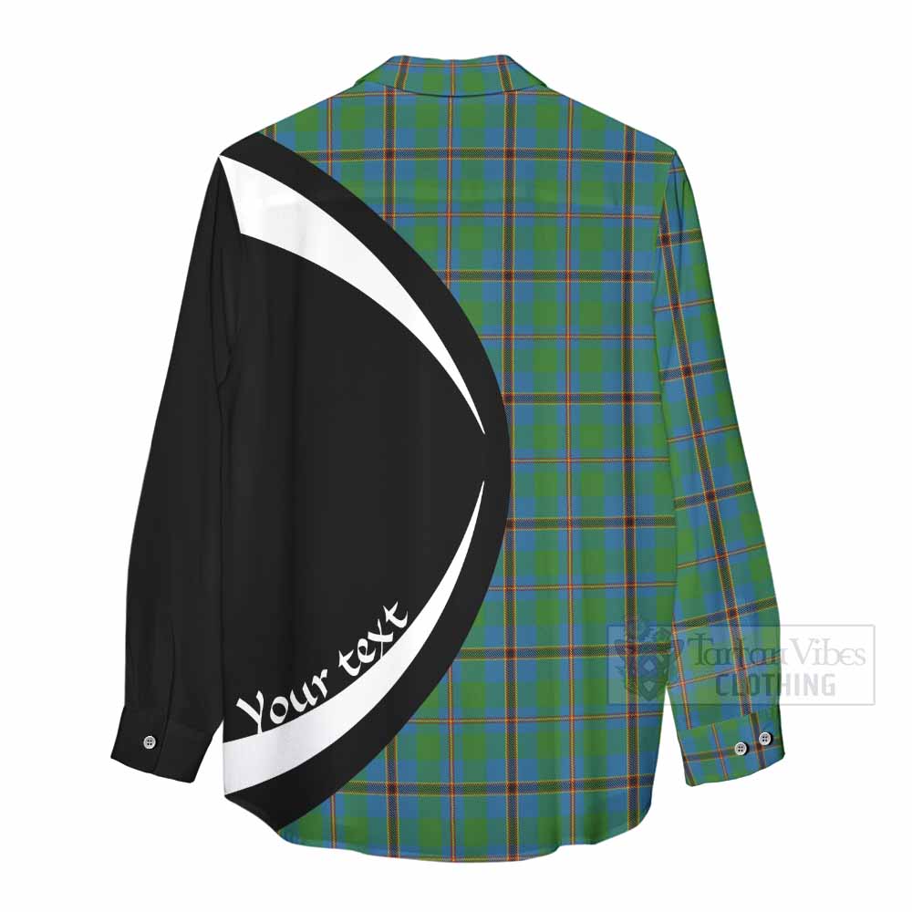 Tartan Vibes Clothing Snodgrass Tartan Women's Casual Shirt with Family Crest Circle Style