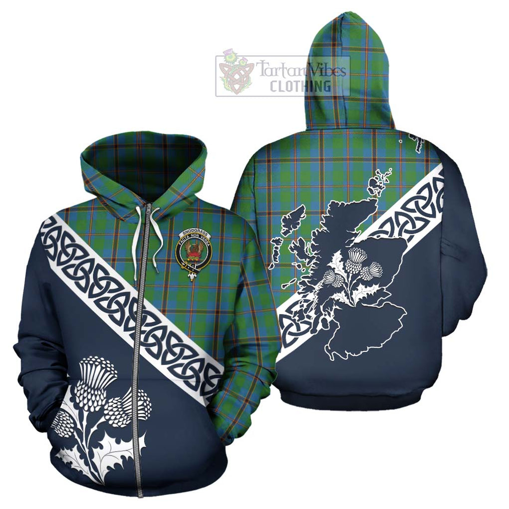 Tartan Vibes Clothing Snodgrass Tartan Hoodie Featuring Thistle and Scotland Map