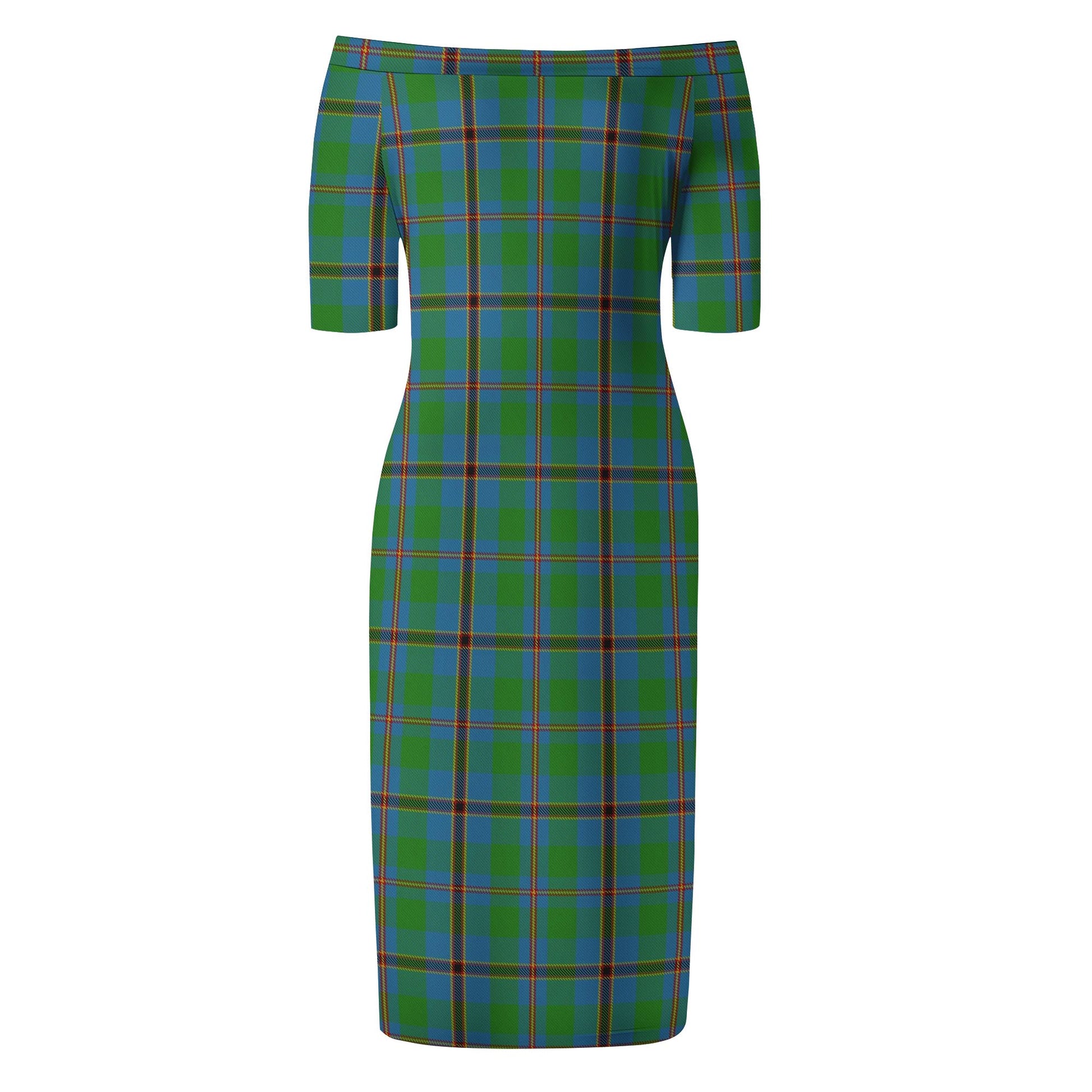 Snodgrass Tartan Off Shoulder Lady Dress - Tartanvibesclothing