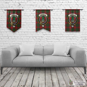 Somerville Tartan Gonfalon, Tartan Banner with Family Crest