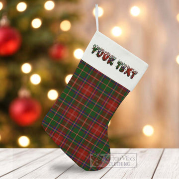 Somerville Tartan Christmas Stocking with Personalized Text