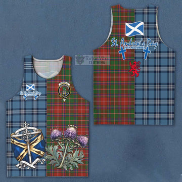 Somerville Tartan Men's Tank Top Happy St. Andrew's Day Half Tartan Style