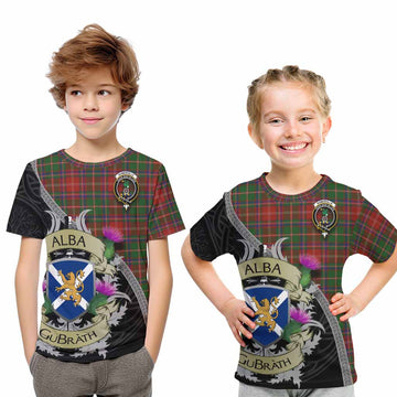 Somerville Tartan Family Crest Kid T-Shirt Lion Rampant Royal Thistle Shield Celtic Inspired Youth XL Size14 - Tartan Vibes Clothing