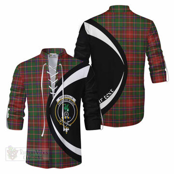 Somerville Tartan Ghillie Kilt Shirt with Family Crest Circle Style