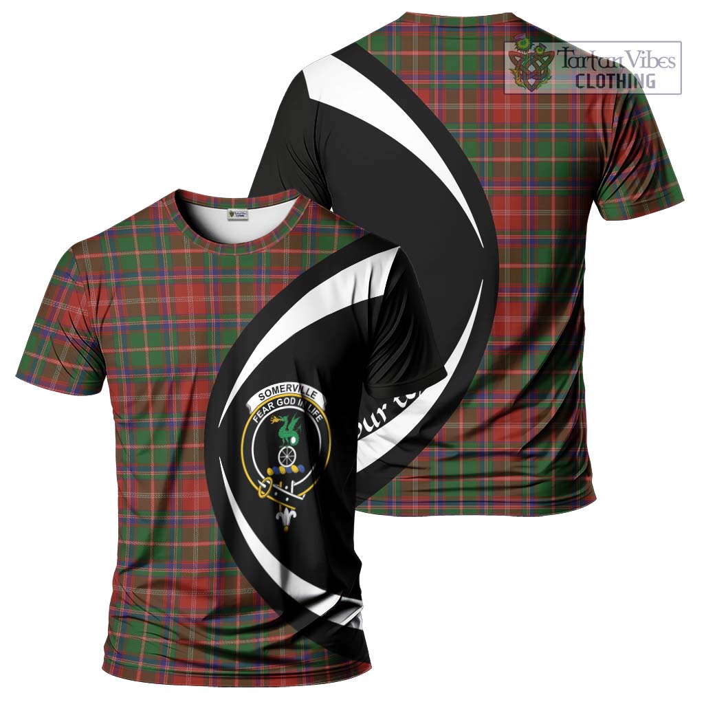 Tartan Vibes Clothing Somerville Tartan T-Shirt with Family Crest Circle Style