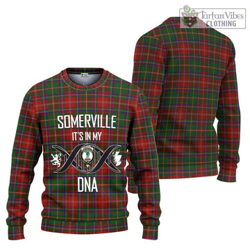 Somerville Tartan Ugly Sweater with Family Crest DNA In Me Style