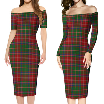 Somerville Tartan Off Shoulder Lady Dress