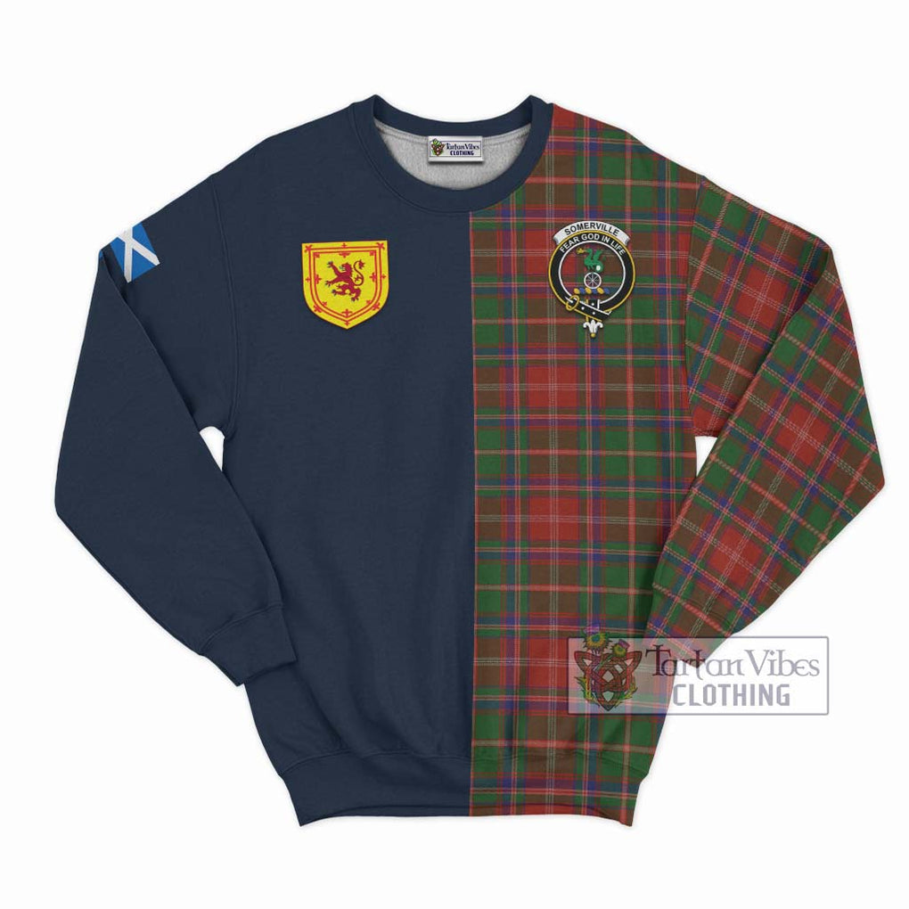 Tartan Vibes Clothing Somerville Tartan Sweatshirt with Scottish Lion Royal Arm Half Style