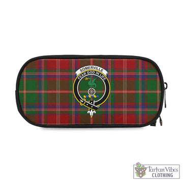 Somerville Tartan Pen and Pencil Case with Family Crest