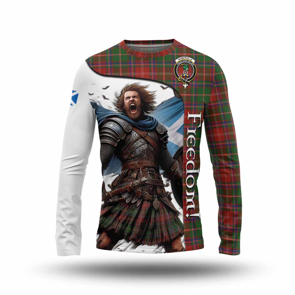 Tartan Vibes Clothing Somerville Crest Tartan Long Sleeve T-Shirt Inspired by the Freedom of Scottish Warrior