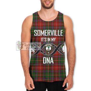 Somerville Tartan Men's Tank Top with Family Crest DNA In Me Style