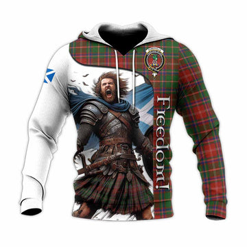 Somerville Crest Tartan Knitted Hoodie Inspired by the Freedom of Scottish Warrior