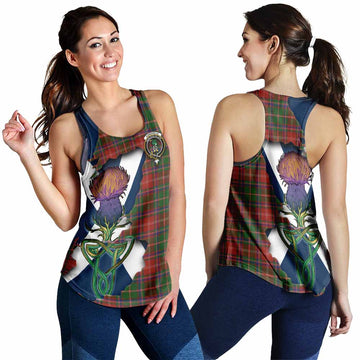 Somerville Tartan Family Crest Women's Racerback Tanks Scottish Thistle Celtic Inspired