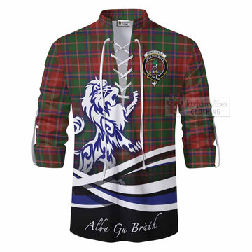 Somerville Tartan Ghillie Kilt Shirt with Alba Gu Brath Regal Lion Emblem