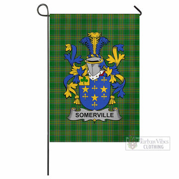 Somerville Irish Clan Flag with Coat of Arms