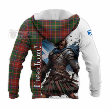 Somerville Crest Tartan Knitted Hoodie Inspired by the Freedom of Scottish Warrior