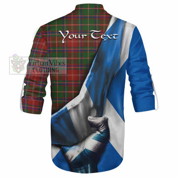 Somerville Tartan Ghillie Kilt Shirt with Family Crest Scotland Patriotic Style