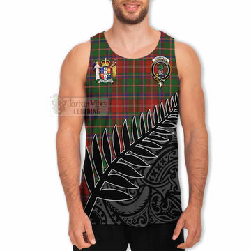 Somerville Crest Tartan Men's Tank Top with New Zealand Silver Fern Half Style