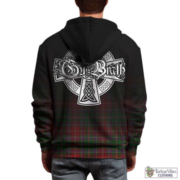 Somerville Tartan Hoodie Featuring Alba Gu Brath Family Crest Celtic Inspired