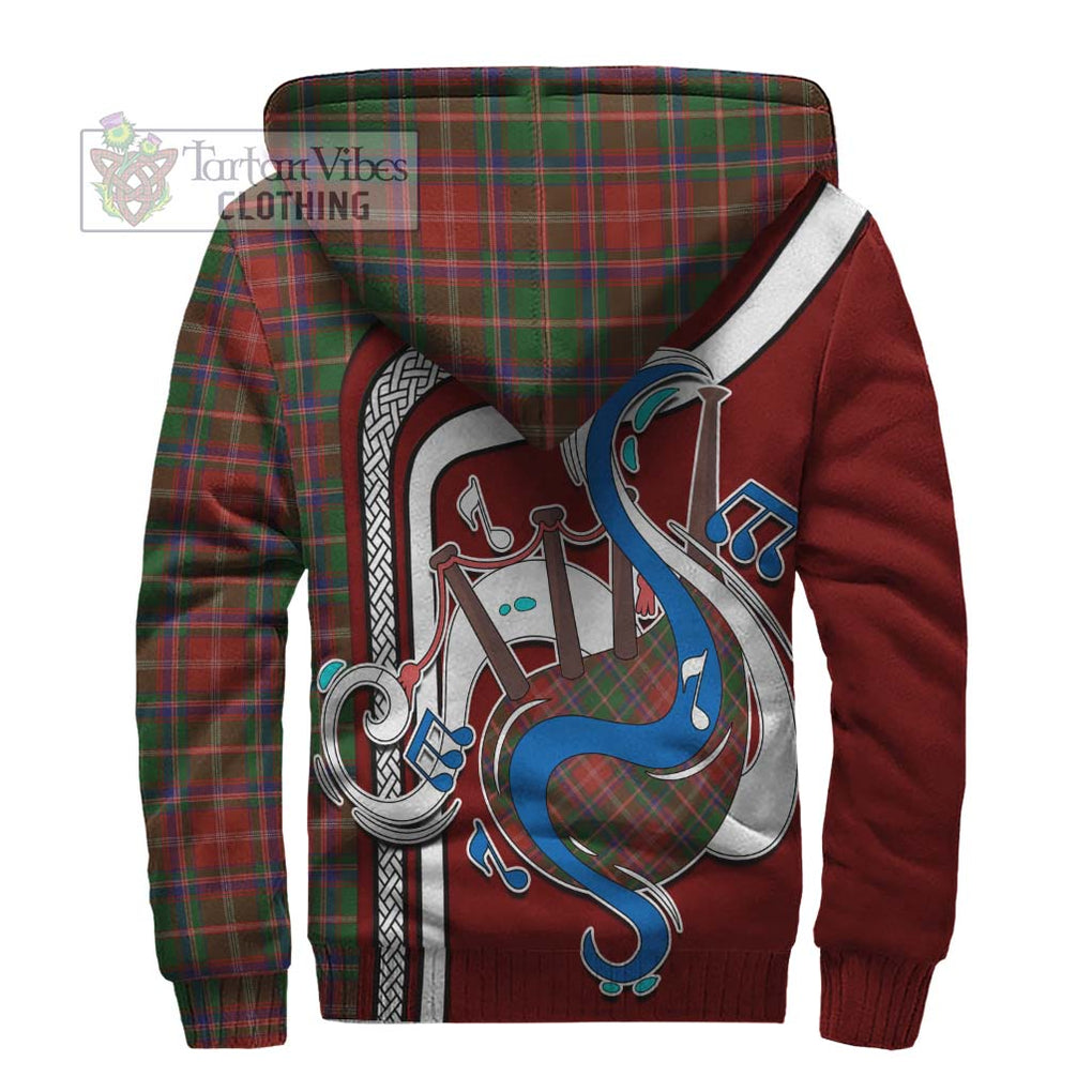 Somerville Tartan Sherpa Hoodie with Epic Bagpipe Style - Tartanvibesclothing Shop