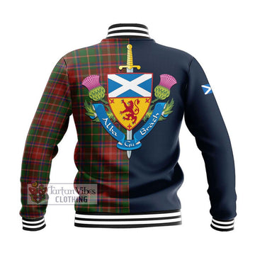 Somerville Tartan Baseball Jacket Alba with Scottish Lion Royal Arm Half Style