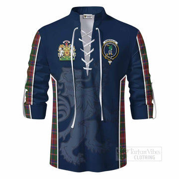 Somerville Tartan Ghillie Kilt Shirt with Family Crest and Lion Rampant Vibes Sport Style