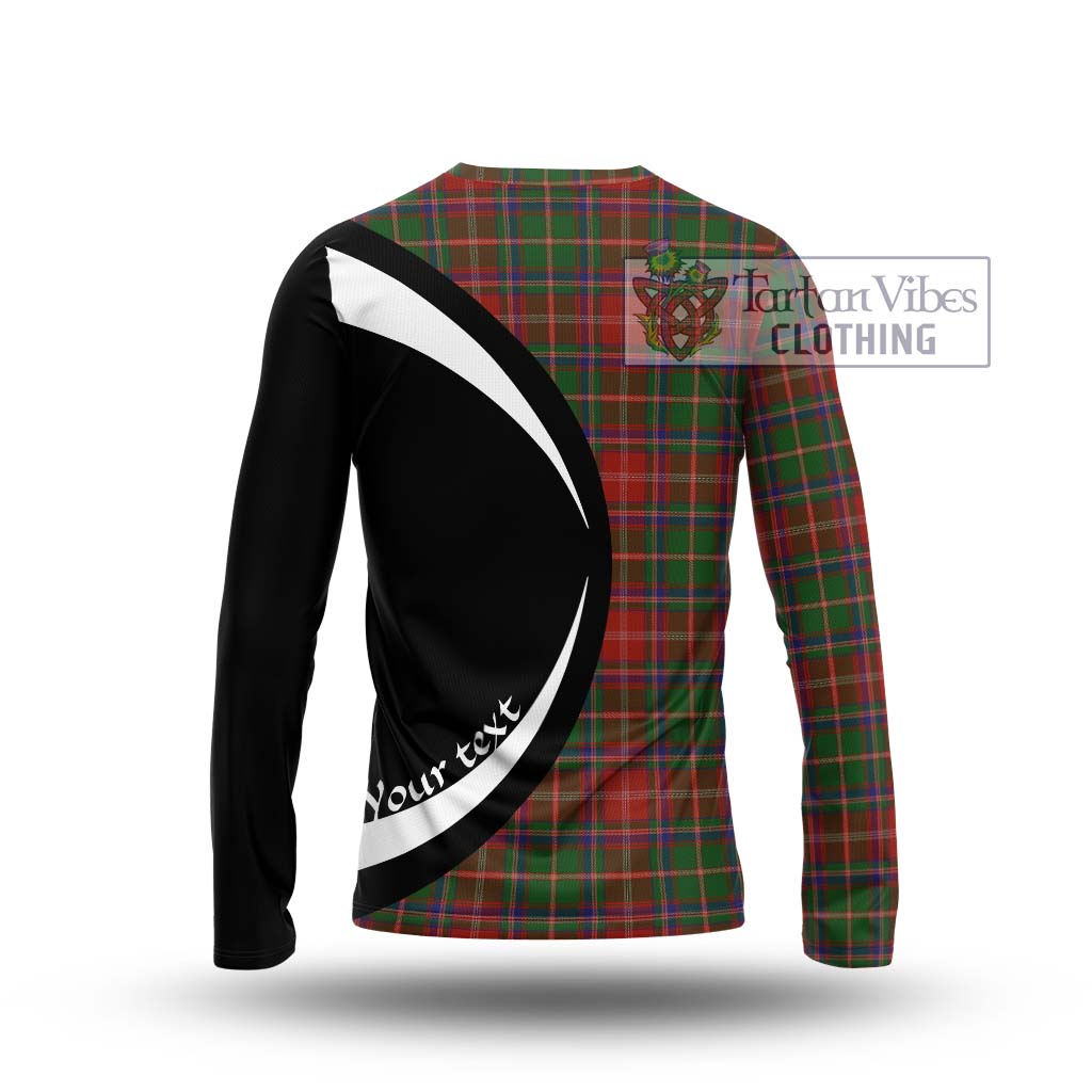 Somerville Tartan Long Sleeve T-Shirt with Family Crest Circle Style - Tartan Vibes Clothing