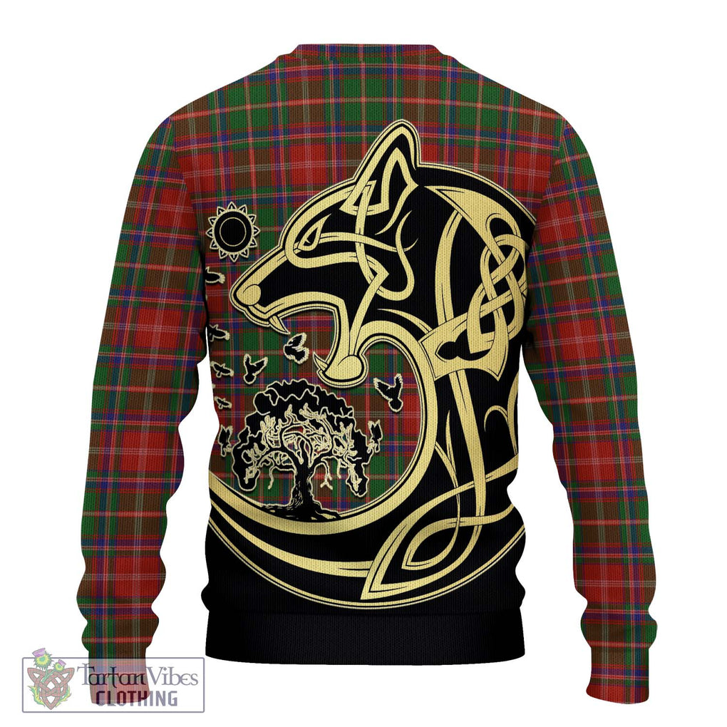 Somerville Tartan Knitted Sweater with Family Crest Celtic Wolf Style - Tartan Vibes Clothing