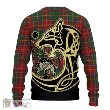 Somerville Tartan Ugly Sweater with Family Crest Celtic Wolf Style