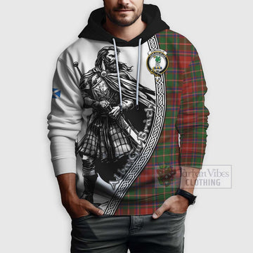 Somerville Tartan Clan Crest Hoodie with Highlander Warrior Celtic Style