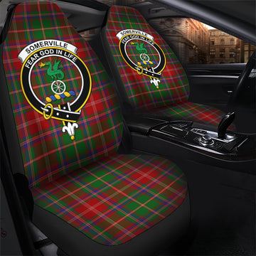 Somerville Tartan Car Seat Cover with Family Crest - Tartan Vibes Clothing