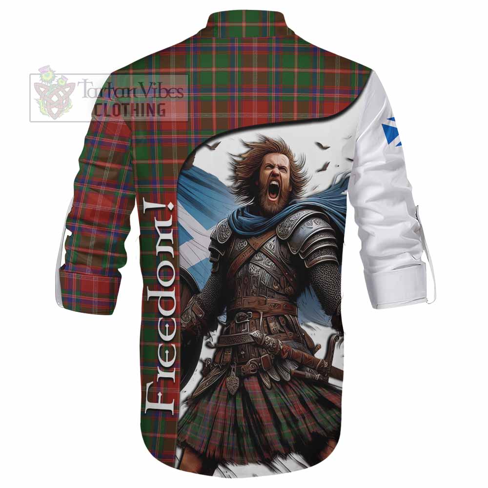 Tartan Vibes Clothing Somerville Crest Tartan Ghillie Kilt Shirt Inspired by the Freedom of Scottish Warrior