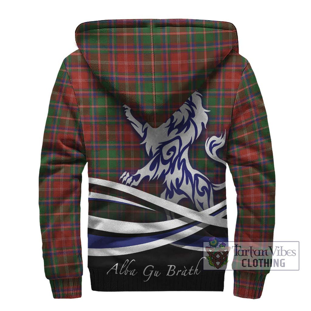 Somerville Tartan Sherpa Hoodie with Alba Gu Brath Regal Lion Emblem - Tartanvibesclothing Shop