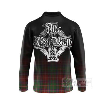 Somerville Tartan Long Sleeve Polo Shirt Featuring Alba Gu Brath Family Crest Celtic Inspired